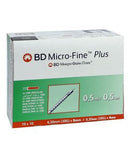 BD Micro-Fine + Insulin Syringe 30g x 8 mm 0.5 mL 100's