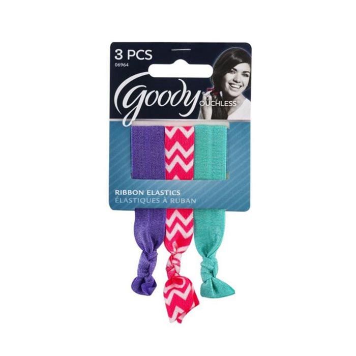 Goody Women's Ouchless Ribbon Elastics Chevron Neon 3's