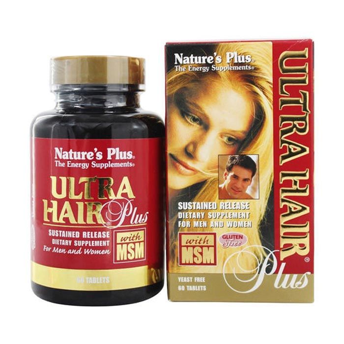 Natures Plus Ultra Hair Plus With MSM Sustained Release 60 Tablets