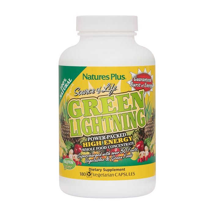 Natures Plus Source Of Life Green Lightning 180 Capsules