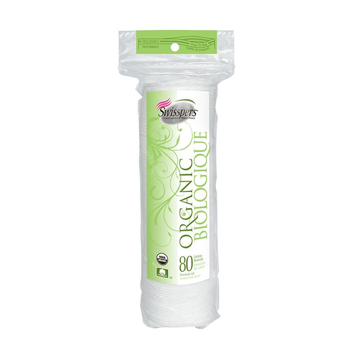 US Cotton Swisspers Organic Rounds 80'S
