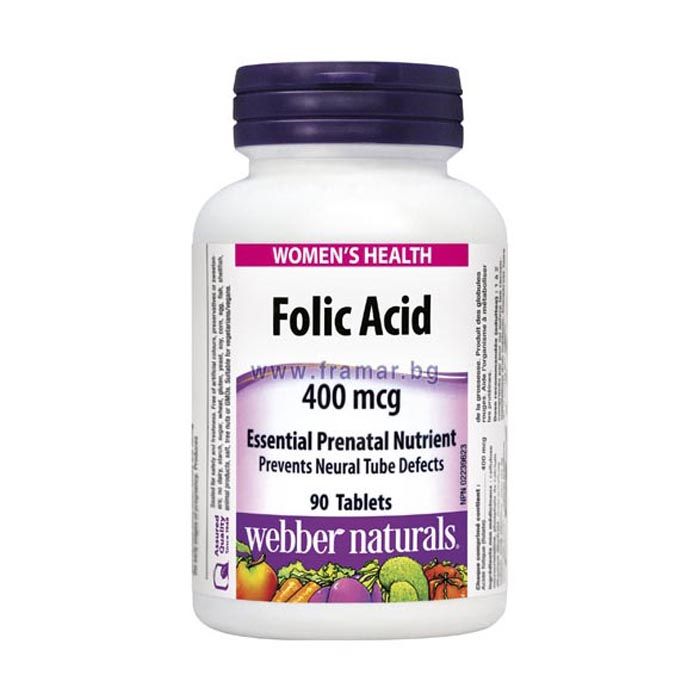 Webber Naturals Folic Acid 0.4 mg 90's