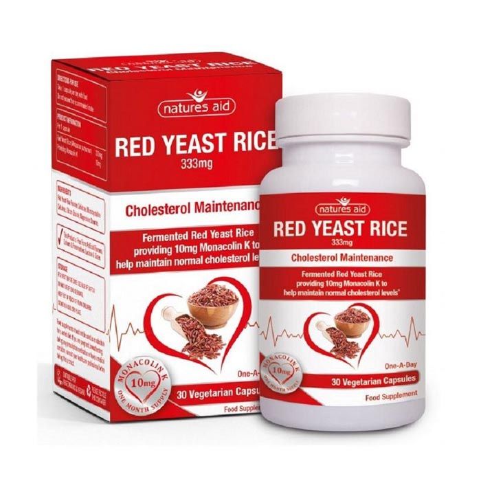 Natures Aid Red Yeast Rice 333 Mg 30'S Vegetarian capsules