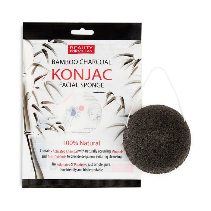 Beauty Formulas Bamboo Charcoal Konjac Sponge 1's Pack
