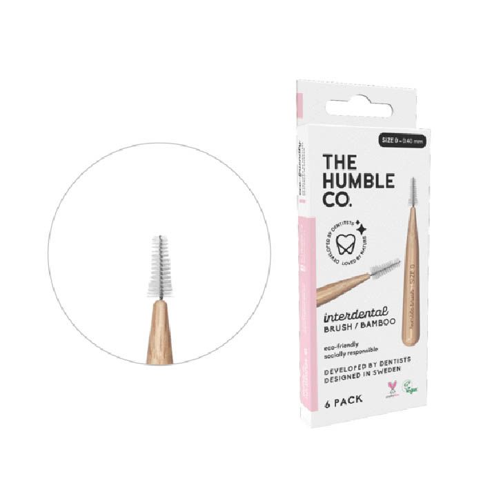 The Humble Co. Bamboo Interdental Brush Size 0 Pink 6's
