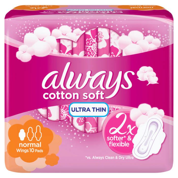 Always napkin Cotton Soft Ultra Normal 10's